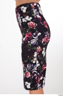 Babbie business dressed floral pencil skirt thigh 0003.jpg
